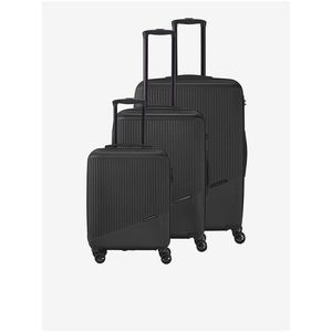 Sada tří cestovních kufrů v černé barvě Travelite Bali S, M, L Black obraz