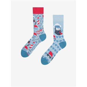 Červeno-modré dámské veselé ponožky Dedoles Ahoj obraz