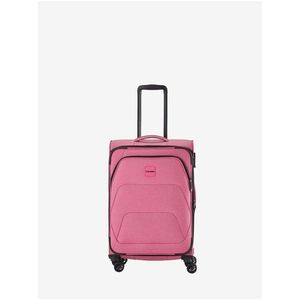 Růžový dámský cestovní kufr Travelite Adria M obraz