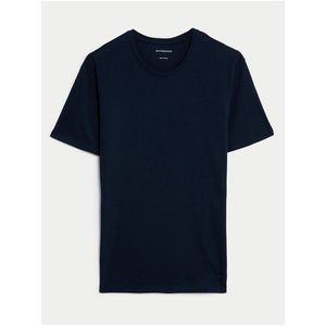 Tmavě modré pánské basic tričko Marks & Spencer obraz