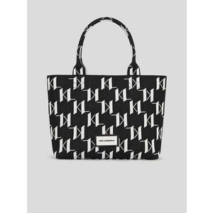 Karl Lagerfeld Monogram Knit Kabelka Černá obraz