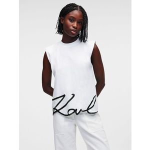Karl Lagerfeld Karl Signature Tílko Bílá obraz