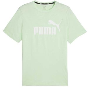 Puma ESSENTIALS LOGO Pánské triko, světle zelená, velikost obraz