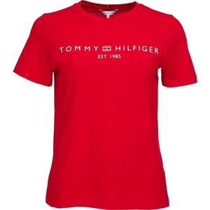 Tommy Hilfiger dámské červené tričko Logo obraz
