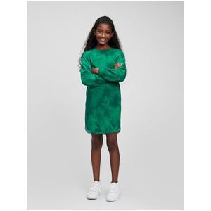 Zelené holčičí šaty šaty s batikou GAP obraz