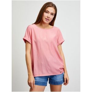 Růžové basic tričko obraz