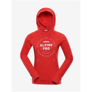 Červená dámská bavlněná mikina ALPINE PRO LEWA obraz