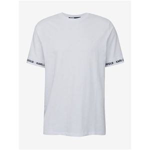 Bílé pánské tričko KARL LAGERFELD - Pánské obraz