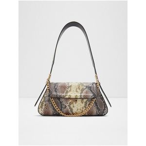Béžovo-hnědá dámská kabelka s hadím vzorem ALDO Tivoli obraz