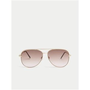 Hnědé oválné sluneční brýle Marks & Spencer obraz