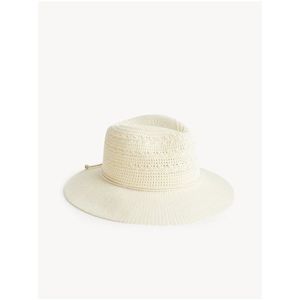 Bílý klobouk s ozdobným detailem Marks & Spencer obraz
