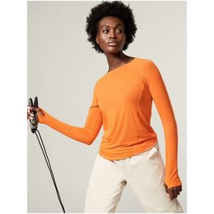 Oranžové dámské sportovní tričko s příměsí vlny Marks & Spencer obraz