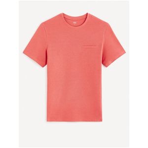 Růžové pánské bavlněné tričko Celio Gepopiff obraz
