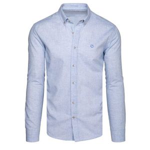 Trendy světle modrá košile s ozdobným prošíváním obraz