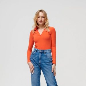 Sinsay - Tričko s dlouhými rukávy - Oranžová obraz