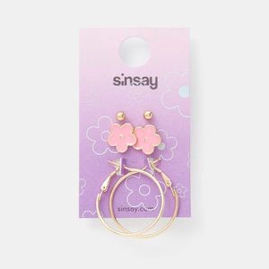Sinsay - Sada 3 párů náušnic - Růžová obraz