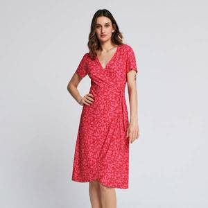 Sinsay - Midi šaty s ozdobným vázáním - Růžová obraz
