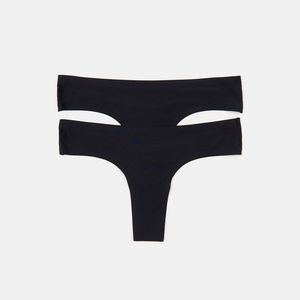 Sinsay - Sada 2 bezešvých kalhotek - Černý obraz