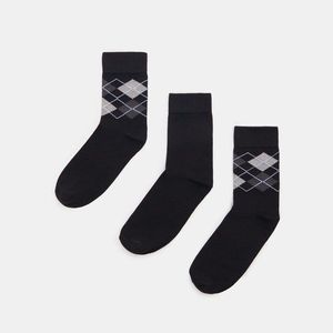 Sinsay - Sada 3 párů ponožek - Černý obraz