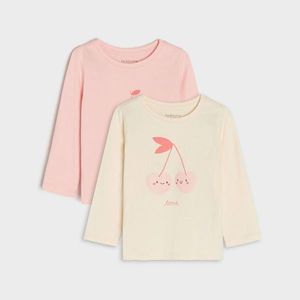 Sinsay - Sada 2 triček s dlouhými rukávy - Růžová obraz