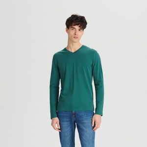 Sinsay - Tričko s dlouhými rukávy - Zelená obraz