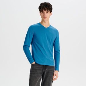 Sinsay - Tričko s dlouhými rukávy - Modrá obraz