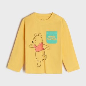Sinsay - Tričko s dlouhými rukávy Winnie the Pooh - Žlutá obraz