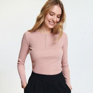 Sinsay - Tričko s dlouhými rukávy - Růžová obraz