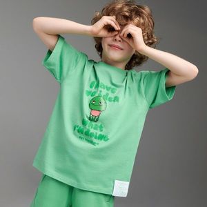Sinsay - Tričko s krátkými rukávy a potiskem - Zelená obraz