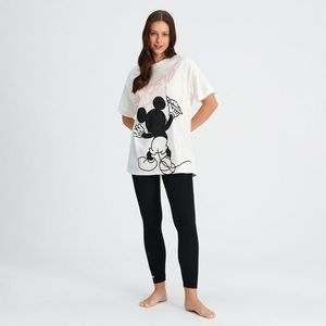 Sinsay - Bavlněná pyžamová souprava Mickey Mouse - Krémová obraz