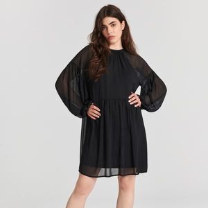Sinsay - Mini šaty s ozdobným vázáním - Černý obraz