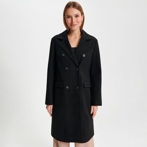 Sinsay - Dvouřadý kabát - Černý obraz