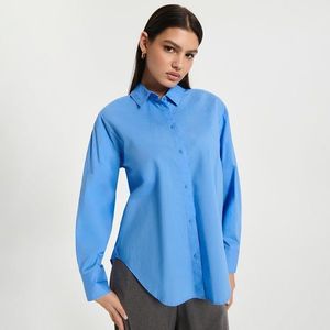Sinsay - Bavlněná košile - Modrá obraz