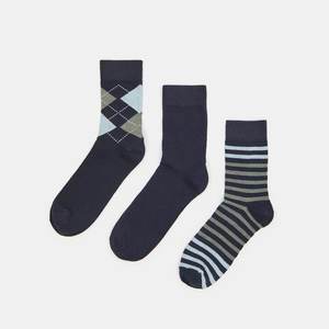 Sinsay - Sada 3 párů ponožek - Modrá obraz