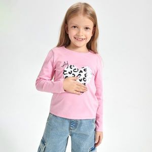 Sinsay - Tričko s dlouhými rukávy a potiskem - Růžová obraz