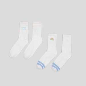 Sinsay - Sada 2 párů ponožek - Krémová obraz