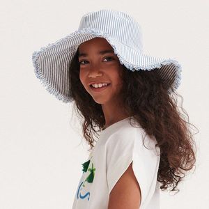 Reserved - Bavlněný klobouk bucket hat - Modrá obraz