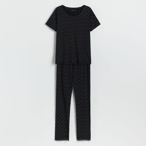 Reserved - Dvoudílná pyžamová souprava - Černý obraz