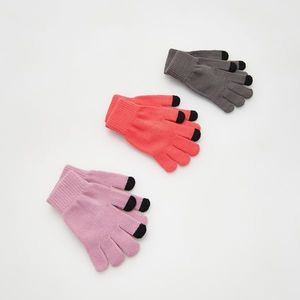 Reserved - Sada 3 párů barevných rukavic - Růžová obraz