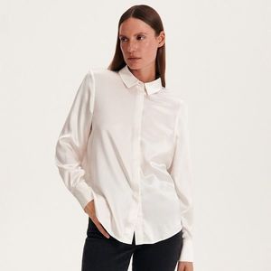 Reserved - Košile s vysokým podílem hedvábí - Krémová obraz