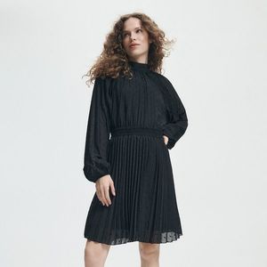 Reserved - Plisované mini šaty - Černý obraz