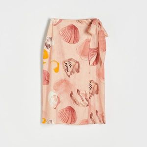 Reserved - Midi sukně s příměsí lnu - Vícebarevná obraz