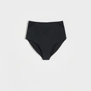 Reserved - Plážové kalhotky s průstřihy - Černý obraz
