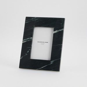 Reserved - Mramorový rámeček se širokým okrajem - Černý obraz