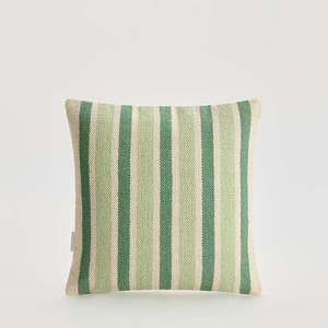 Reserved - Pruhovaný bavlněný povlak na polštář - Zelená obraz