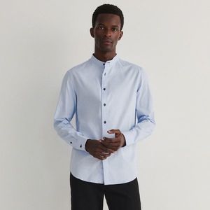 Reserved - Košile slim fit se stojáčkem - Modrá obraz