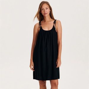 Reserved - Mini šaty na ramínka - Černý obraz