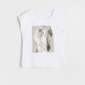 Reserved - Bavlněné tričko - Bílá obraz
