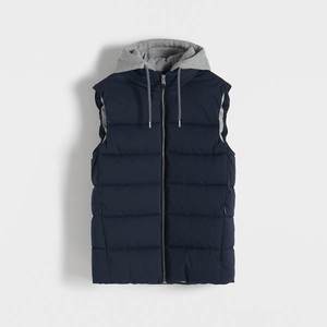 Reserved - Prošívaná vesta s kapucí - Tmavomodrá obraz