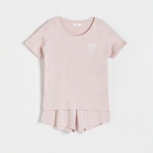 Reserved - Dvoudílná pyžamová souprava s potiskem - Růžová obraz